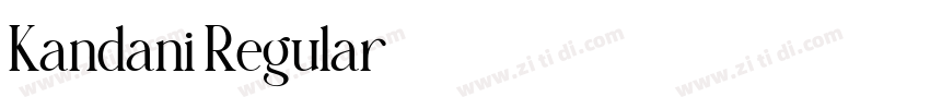 Kandani Regular字体转换